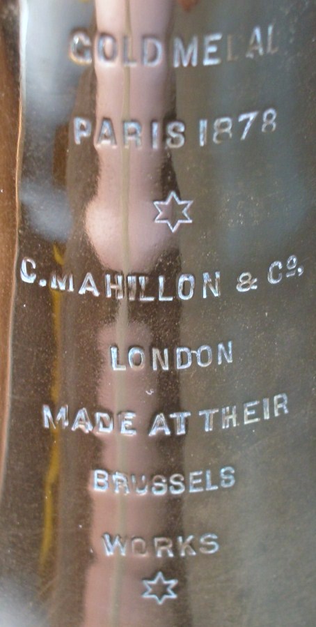 Inscription Cor Mahillon London 1880
