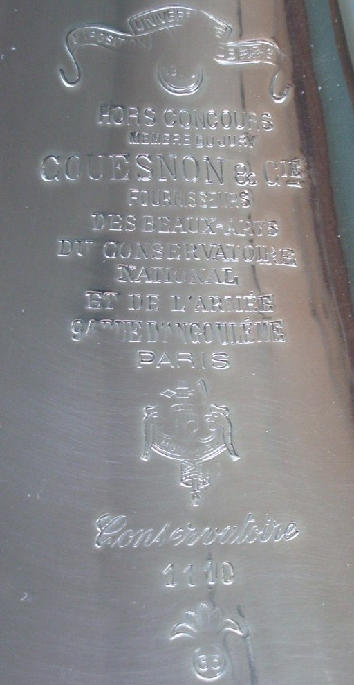 Inscription cor Couesnon ascendant 4 pistons 1933